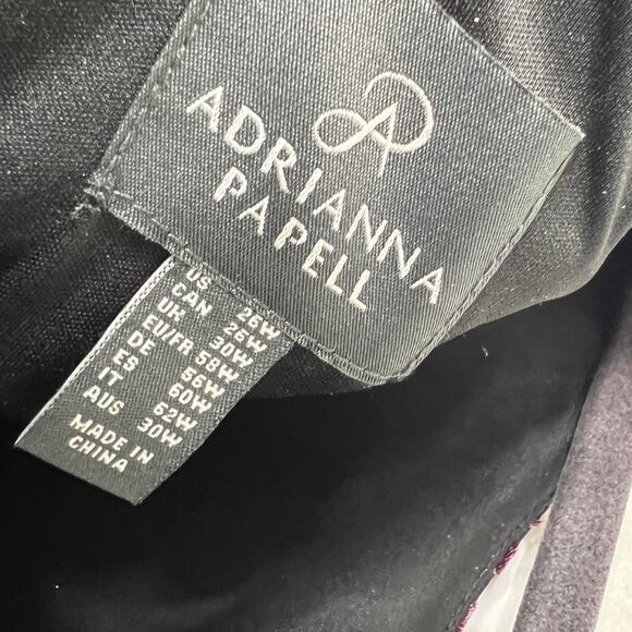 Adrianna Papell Velvet Burnout Sheath Dress Floral Black Purple Plus Size 26W - Picture 7 of 12